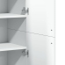 Aparador alto madera de ingeniería blanco 80x35x180 cm