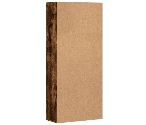 Aparador alto madera de ingeniería roble ahumado 80x35x180 cm