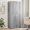 Aparador alto madera de ingeniería gris Sonoma 80x35x180 cm