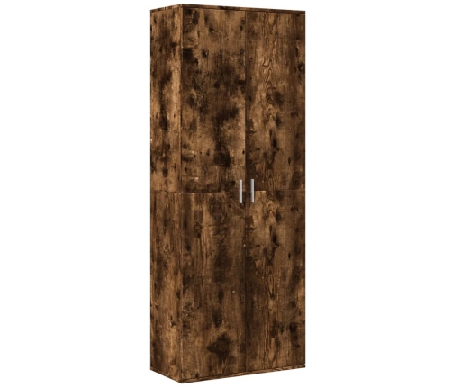 Aparador alto madera de ingeniería roble ahumado 70x35x180 cm