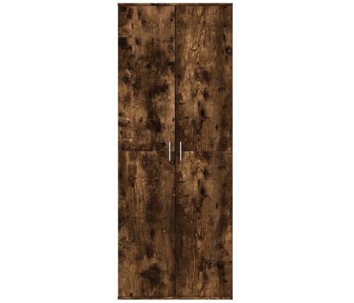 Aparador alto madera de ingeniería roble ahumado 70x35x180 cm
