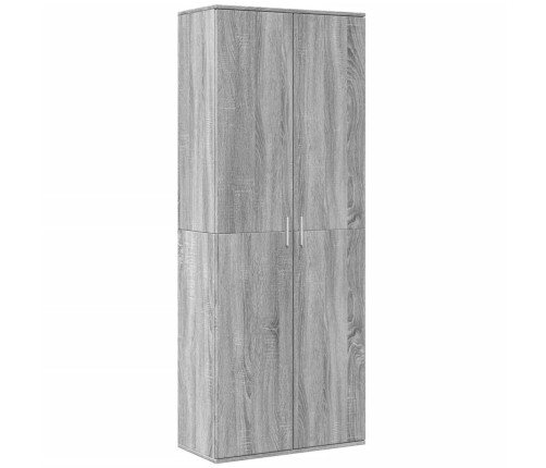 Aparador alto madera de ingeniería gris Sonoma 70x35x180 cm