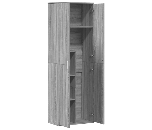 Aparador alto madera de ingeniería gris Sonoma 60x35x180 cm