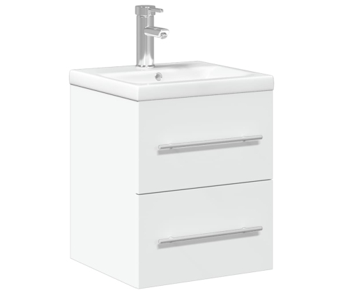 Mueble de baño con lavabo integrado blanco