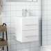 Mueble de baño con lavabo integrado blanco