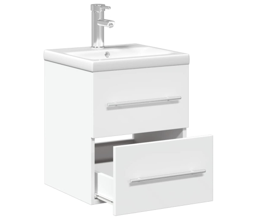 Mueble de baño con lavabo integrado blanco