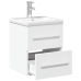 Mueble de baño con lavabo integrado blanco