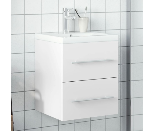 Mueble de baño con lavabo integrado blanco