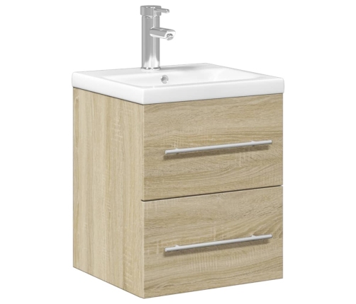 Mueble de baño con lavabo integrado roble Sonoma