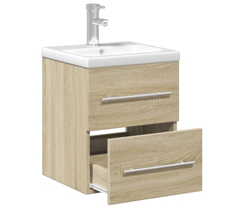 Mueble de baño con lavabo integrado roble Sonoma