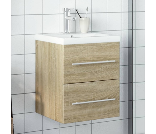 Mueble de baño con lavabo integrado roble Sonoma