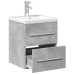 Mueble de baño con lavabo integrado gris hormigón