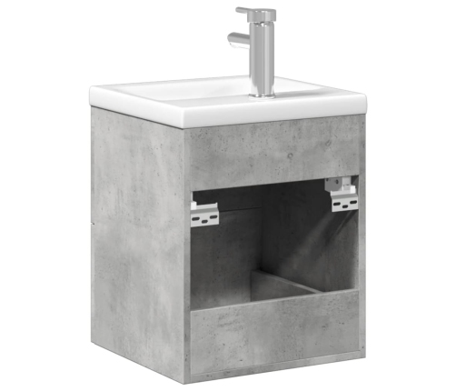 Mueble de baño con lavabo integrado gris hormigón