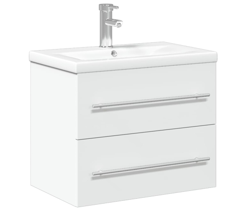 Mueble de baño con lavabo integrado blanco