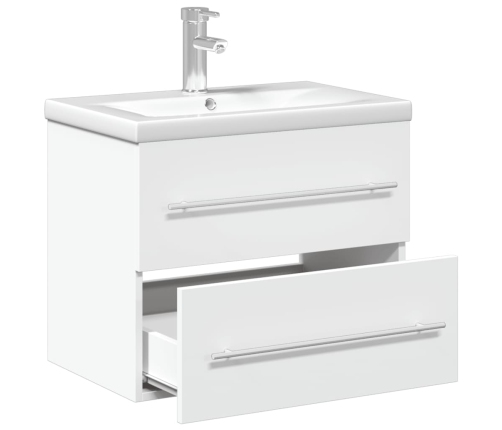 Mueble de baño con lavabo integrado blanco