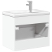 Mueble de baño con lavabo integrado blanco