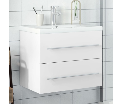 Mueble de baño con lavabo integrado blanco