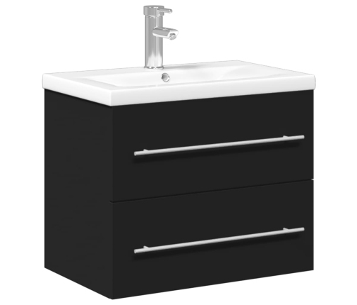 Mueble de baño con lavabo integrado negro