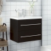 Mueble de baño con lavabo integrado negro