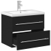 Mueble de baño con lavabo integrado negro