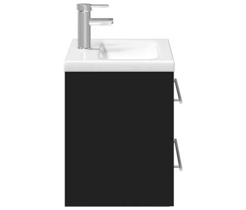 Mueble de baño con lavabo integrado negro