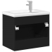 Mueble de baño con lavabo integrado negro