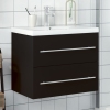 Mueble de baño con lavabo integrado negro