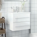 Mueble de baño con lavabo integrado blanco brillo