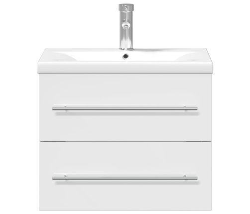 Mueble de baño con lavabo integrado blanco brillo