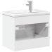 Mueble de baño con lavabo integrado blanco brillo