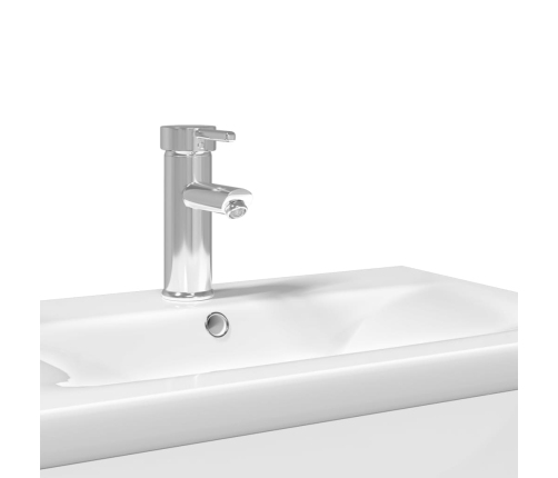 Mueble de baño con lavabo integrado blanco brillo