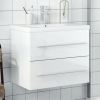 Mueble de baño con lavabo integrado blanco brillo