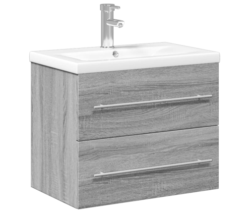 Mueble de baño con lavabo integrado gris Sonoma