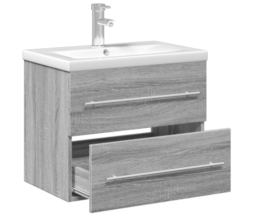 Mueble de baño con lavabo integrado gris Sonoma