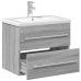 Mueble de baño con lavabo integrado gris Sonoma