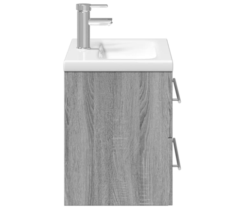 Mueble de baño con lavabo integrado gris Sonoma