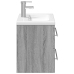 Mueble de baño con lavabo integrado gris Sonoma