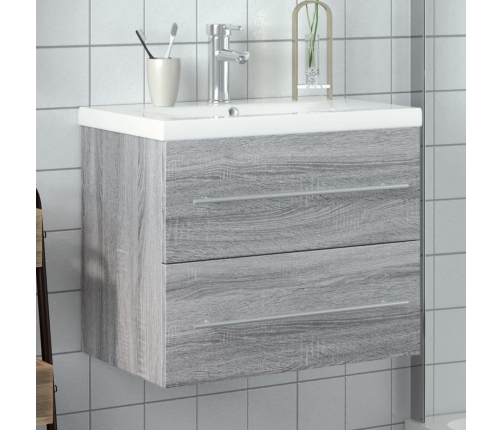 Mueble de baño con lavabo integrado gris Sonoma