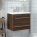 Mueble de baño con lavabo integrado marrón roble