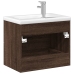 Mueble de baño con lavabo integrado marrón roble