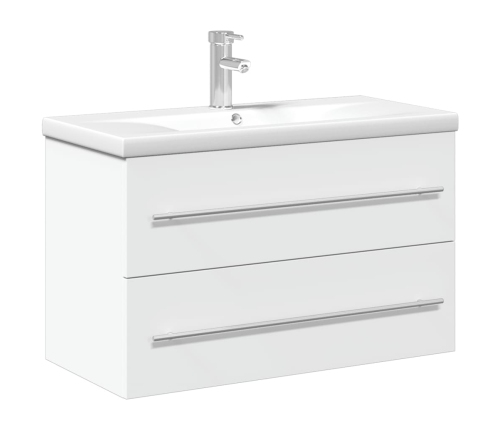 Mueble de baño con lavabo integrado blanco