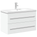 Mueble de baño con lavabo integrado blanco