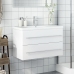 Mueble de baño con lavabo integrado blanco