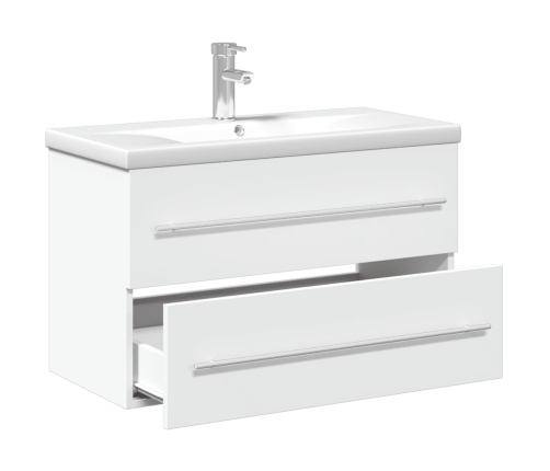 Mueble de baño con lavabo integrado blanco