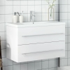 Mueble de baño con lavabo integrado blanco