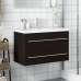 Mueble de baño con lavabo integrado negro