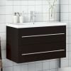 Mueble de baño con lavabo integrado negro