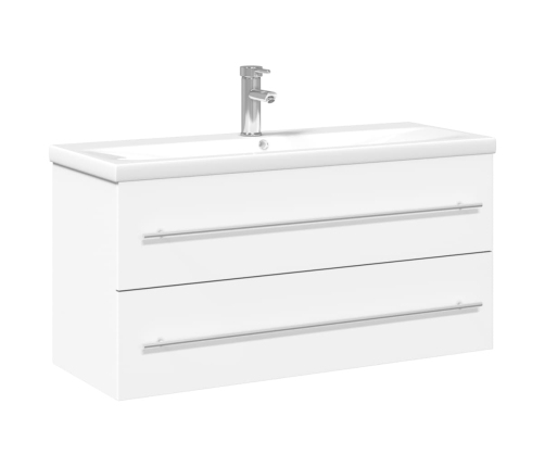 Mueble de baño con lavabo integrado blanco