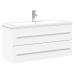 Mueble de baño con lavabo integrado blanco