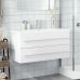 Mueble de baño con lavabo integrado blanco